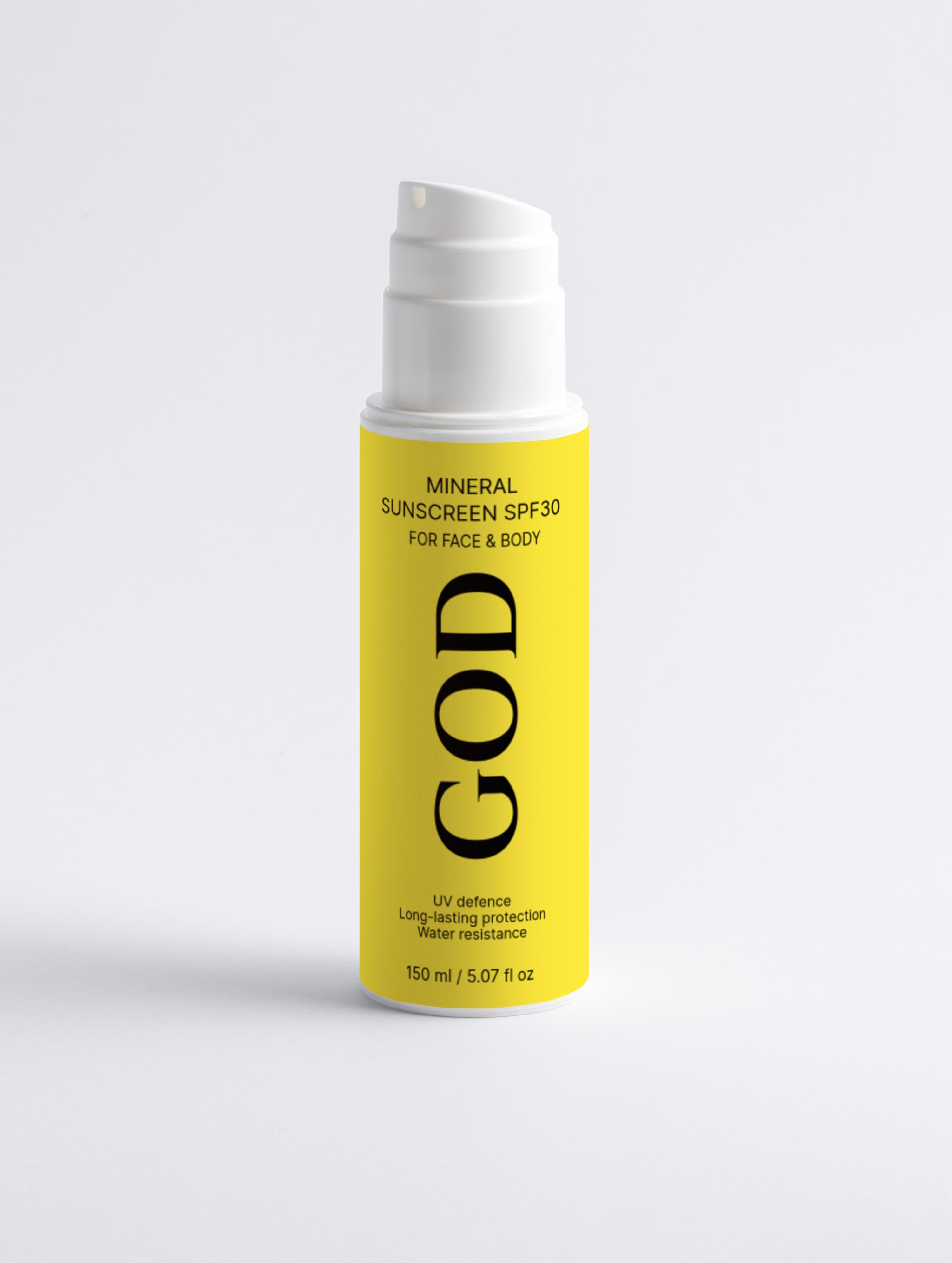 Mineral Sunscreen SPF30 for Face & Body, no tint